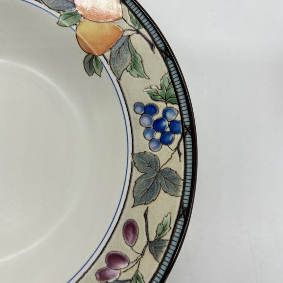 Mikasa Garden Harvest Intaglio CAC29 Soup Bowl 9 3/8" Pears Grapes Fruit – Vinta - Picture 7 of 9